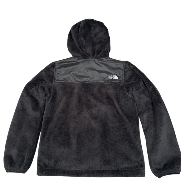 Girl's Black North Face Oso Hooded Fleece Jacket Sz M - Picture 2 of 3